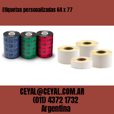 Etiquetas personalizadas 64 x 77