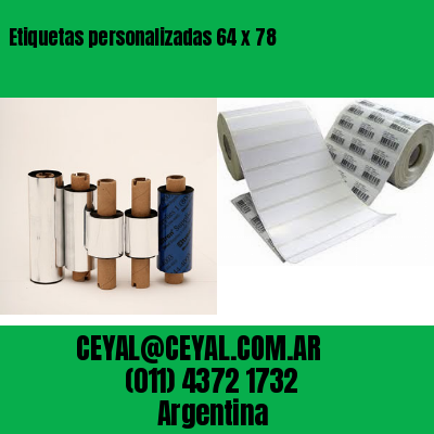 Etiquetas personalizadas 64 x 78