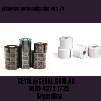 Etiquetas personalizadas 64 x 79