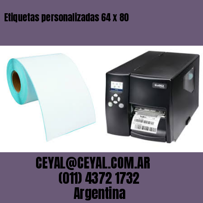 Etiquetas personalizadas 64 x 80