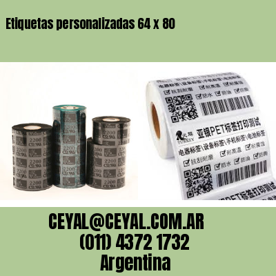 Etiquetas personalizadas 64 x 80