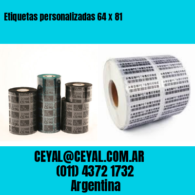 Etiquetas personalizadas 64 x 81