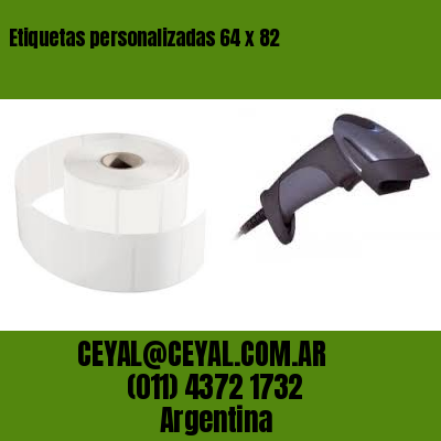 Etiquetas personalizadas 64 x 82