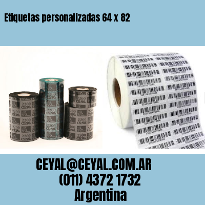 Etiquetas personalizadas 64 x 82