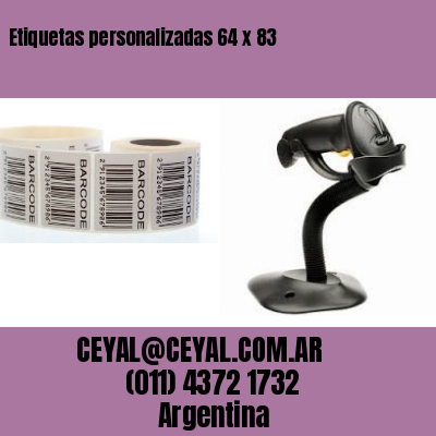 Etiquetas personalizadas 64 x 83