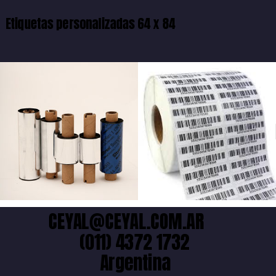 Etiquetas personalizadas 64 x 84