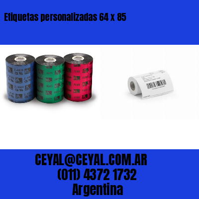 Etiquetas personalizadas 64 x 85