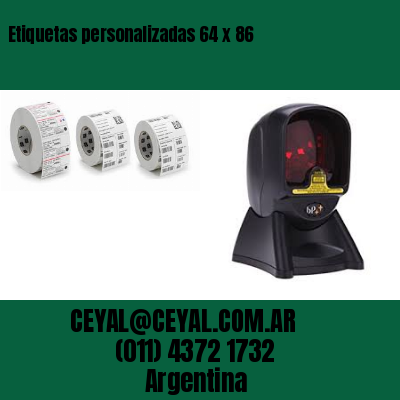 Etiquetas personalizadas 64 x 86