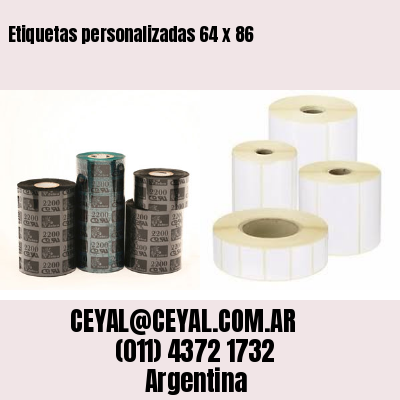 Etiquetas personalizadas 64 x 86