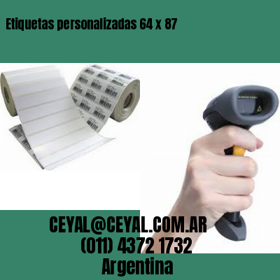 Etiquetas personalizadas 64 x 87