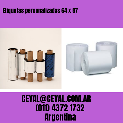 Etiquetas personalizadas 64 x 87
