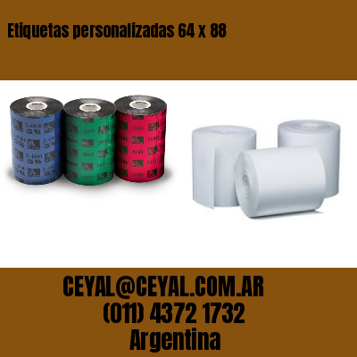 Etiquetas personalizadas 64 x 88
