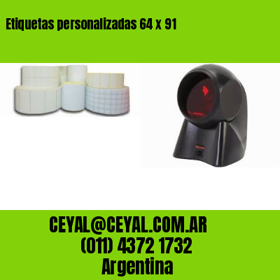 Etiquetas personalizadas 64 x 91