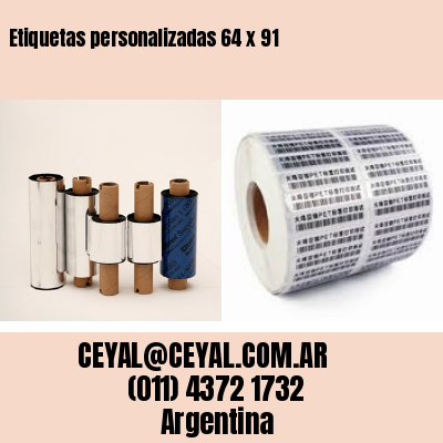 Etiquetas personalizadas 64 x 91