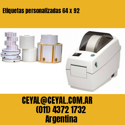 Etiquetas personalizadas 64 x 92