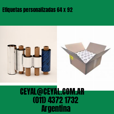 Etiquetas personalizadas 64 x 92