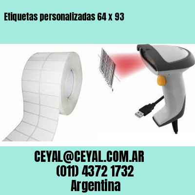 Etiquetas personalizadas 64 x 93