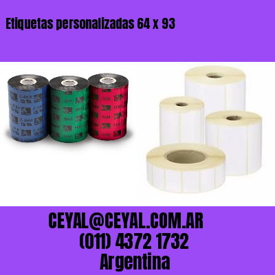 Etiquetas personalizadas 64 x 93