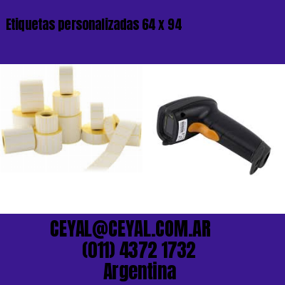 Etiquetas personalizadas 64 x 94