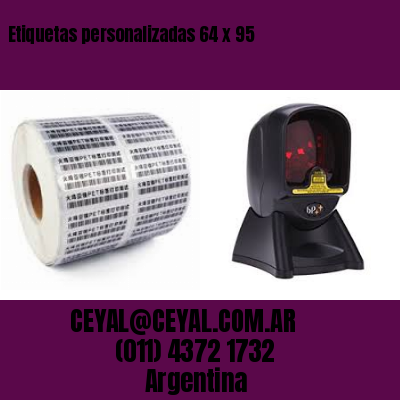 Etiquetas personalizadas 64 x 95