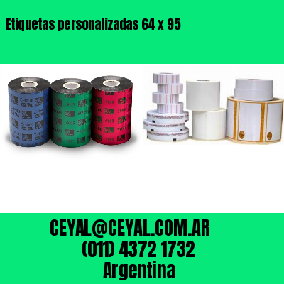 Etiquetas personalizadas 64 x 95