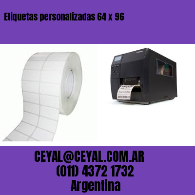 Etiquetas personalizadas 64 x 96