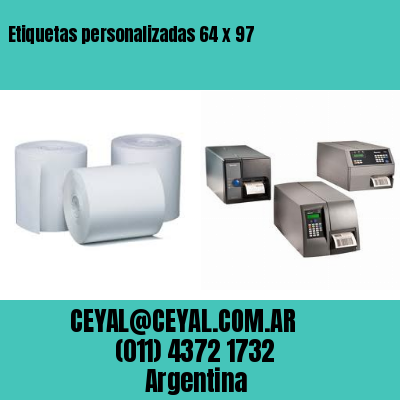 Etiquetas personalizadas 64 x 97