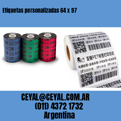 Etiquetas personalizadas 64 x 97