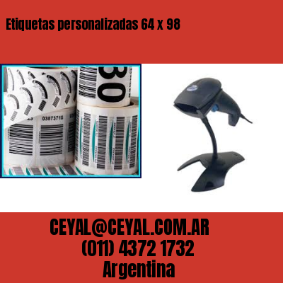 Etiquetas personalizadas 64 x 98