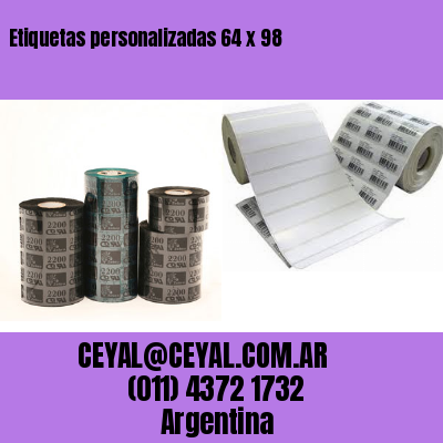Etiquetas personalizadas 64 x 98