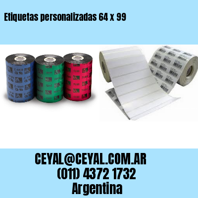 Etiquetas personalizadas 64 x 99