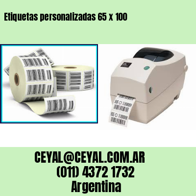 Etiquetas personalizadas 65 x 100