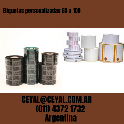 Etiquetas personalizadas 65 x 100