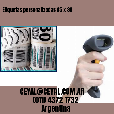 Etiquetas personalizadas 65 x 30