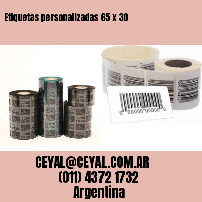 Etiquetas personalizadas 65 x 30