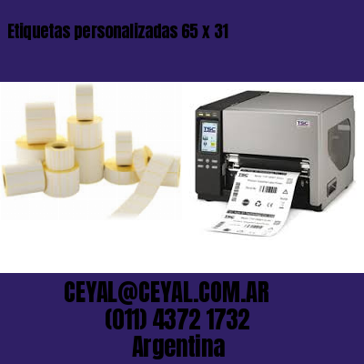Etiquetas personalizadas 65 x 31