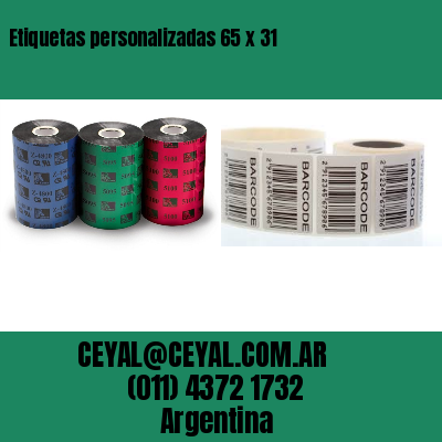 Etiquetas personalizadas 65 x 31