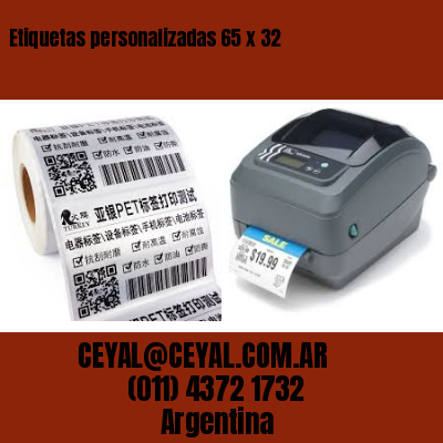 Etiquetas personalizadas 65 x 32