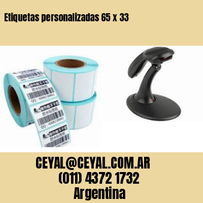 Etiquetas personalizadas 65 x 33