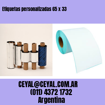Etiquetas personalizadas 65 x 33