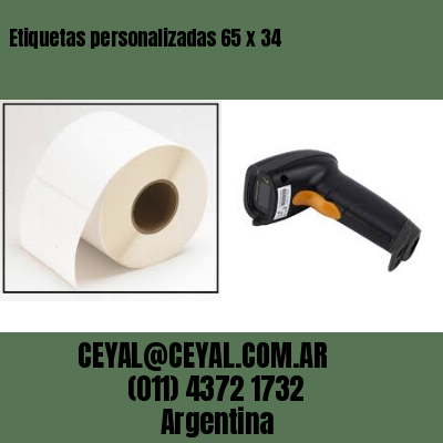 Etiquetas personalizadas 65 x 34