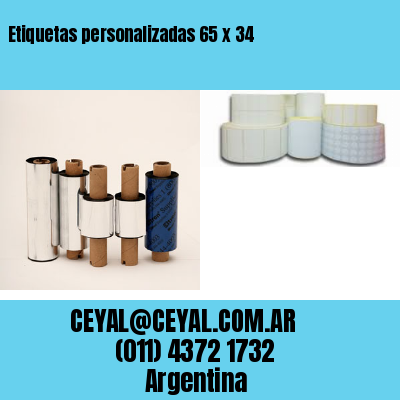 Etiquetas personalizadas 65 x 34