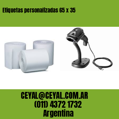 Etiquetas personalizadas 65 x 35