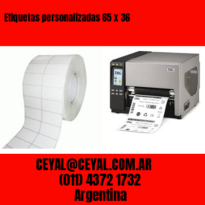 Etiquetas personalizadas 65 x 36
