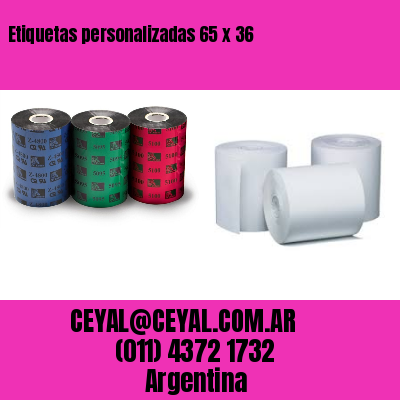 Etiquetas personalizadas 65 x 36