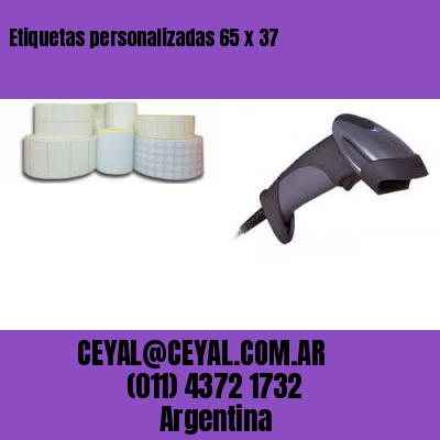 Etiquetas personalizadas 65 x 37