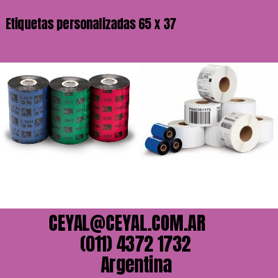 Etiquetas personalizadas 65 x 37