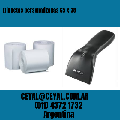 Etiquetas personalizadas 65 x 38