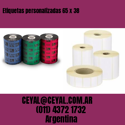 Etiquetas personalizadas 65 x 38