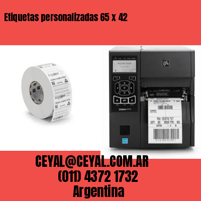 Etiquetas personalizadas 65 x 42